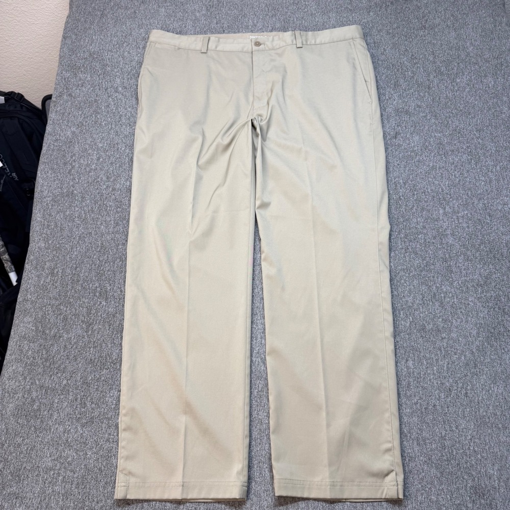 Nike Golf Dri-FIT Pants Mens 40x30 Khaki Tan Flat Front 906780-235